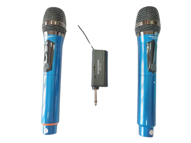 Imagem de Microfone Duplo Sem Fio Profissional Recarregável Dinamico