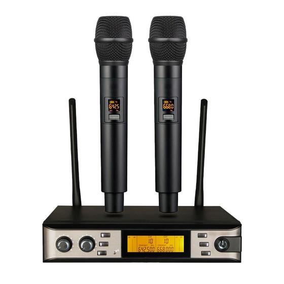Imagem de Microfone Duplo Sem Fio UHF Cardióide Kadosh K402M