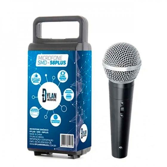 Imagem de Microfone Dylan SMD 58 Plus Profissional Dinâmico C/Case