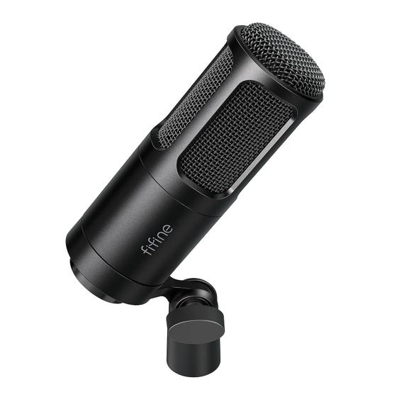 Imagem de Microfone FIFINE K669D XLR Dinâmico para Podcast e Vocal - Preto