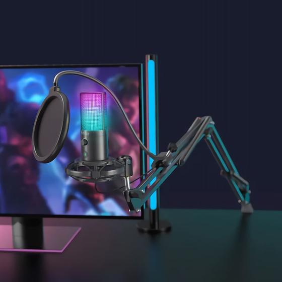 Imagem de Microfone Fifine T669 Pro 3 RGB com Kit de Streaming e Podcast