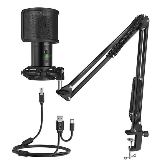 Imagem de Microfone Fifine T683 com Kit para Streaming e Podcast