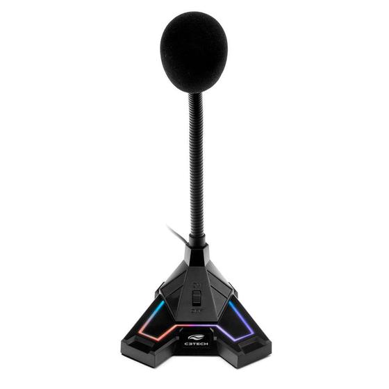 Imagem de Microfone Gamer C3Tech, Conexão USB 2.0, Omnidirecional, Preto - MI-G100BK - C3 tech