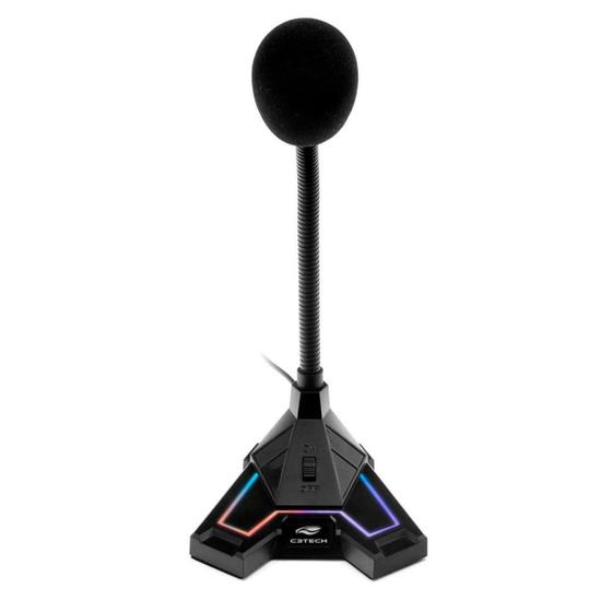 Imagem de Microfone Gamer C3Tech, Conexão USB 2.0, Omnidirecional, Preto - MI-G100BK