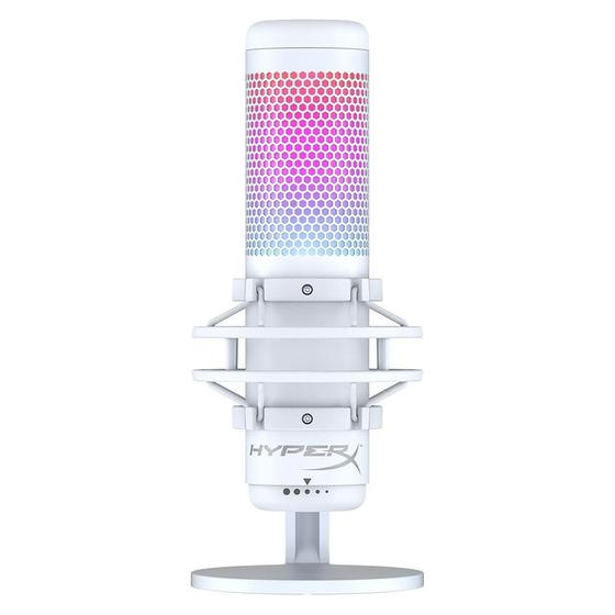 Microfone Gamer HyperX QuadCast S Podcast, Antivibração, LED RGB, USB, Compatível com PC, PS4 e Mac, Branco - 519P0AA Menor preço em Microfone Gamer HyperX QuadCast S Podcast, Antivibração, LED RGB, USB, Compatível com PC, PS4 e Mac, Branco - 519P0AA