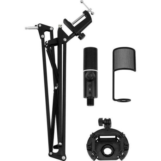 Imagem de Microfone Gamer RGB MIC ARM C/ Braço Flexível Preto Streamplify