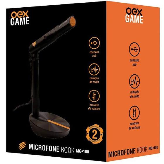 Imagem de Microfone Gamer Rook MG100 Omnidirecional OEX MG100