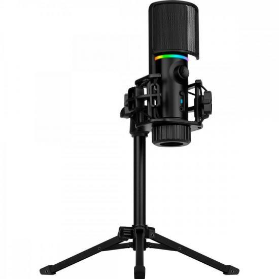 Imagem de Microfone Gamer Streamplify Mic Tripod Com Tripé Preto RGB