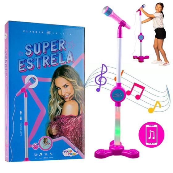 Imagem de Microfone Infantil karaoke bluetooth Pedestal Menina 