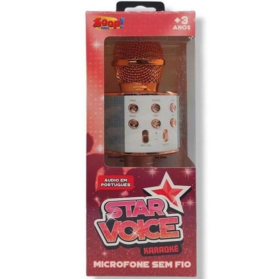 Microfone Infantil Karaoke Bluetooth STAR Voice Menor preço em Microfone Infantil Karaoke Bluetooth STAR Voice