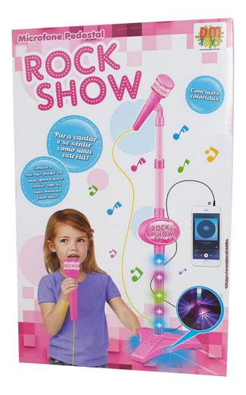 Imagem de Microfone Infantil Pedestal Rock Show Meninas Toca Mp3