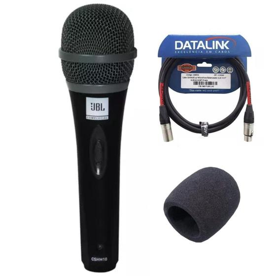 Microfone JBL CSHM10 Dinâmico Supercadióide com Cabo e Espuma de