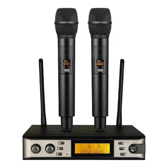 Imagem de Microfone Kadosh S/ Fio K-402M Digital Multifrequência Duplo