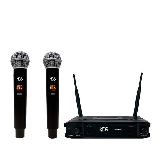 Imagem de Microfone Kadosh Sem Fio Duplo De Mão KDSW 392M Preto