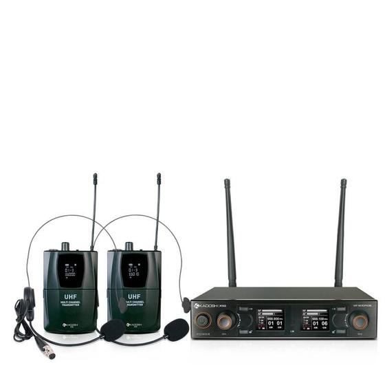 Imagem de Microfone kadosh sem fio k502h uhf headset duplo