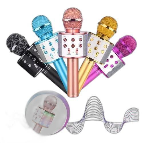 Imagem de Microfone Karaoke Bluetooth Sem Fio Led: Performance Sem