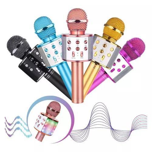 Imagem de Microfone Karaoke Bluetooth USB LED: Ilumine sua Experiência Musical