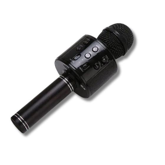 Imagem de Microfone Karaokê Infantil WS858 Preto Sem Fio Com Bluetooth