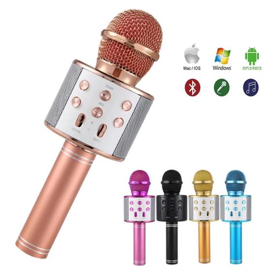 Imagem de Microfone Karaokê Infantil Ws858 Sem Fio Com Bluetooth