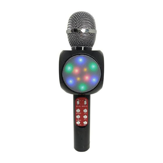 Imagem de Microfone Karaoke S Fio Bluetooth Speaker Usb Preto A-915 - Altomex