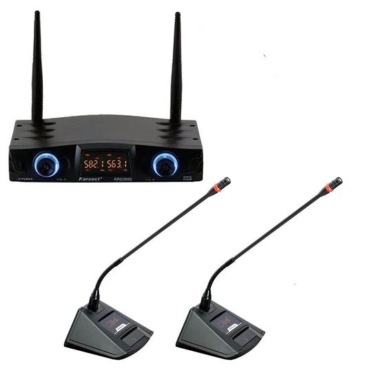 Imagem de Microfone Karsect KRD-200DG Duplo Gooseneck UHF Multicanal