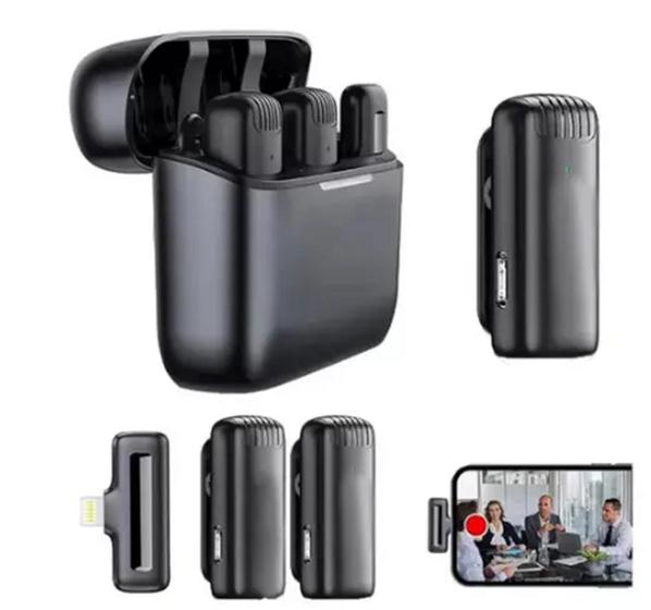 Imagem de Microfone Lapela Celular S Fio Duplo Profissional Tipo C