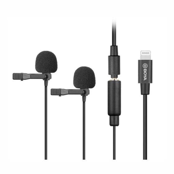 Imagem de Microfone Lapela Duplo Conector Lightning Boya By-m2d 