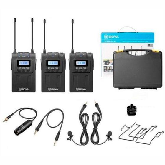 Microfone lapela duplo sem fio Boya BY-WM8 Pro-K2 Tipo C Menor preço em Microfone lapela duplo sem fio Boya BY-WM8 Pro-K2 Tipo C