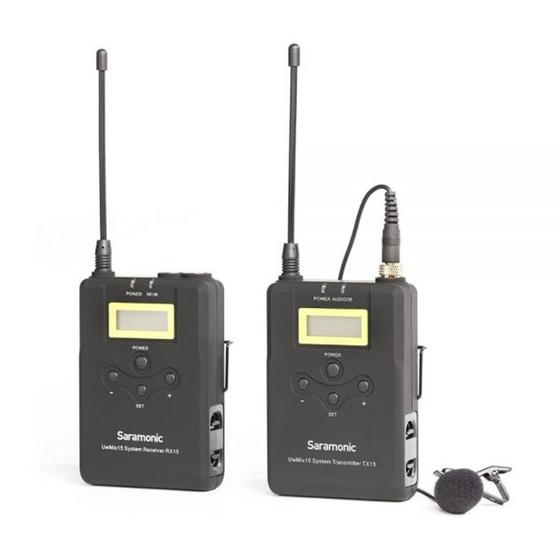 Microfone Lapela Saramonic UWMIC15 RX15+TX15 Sem Fio - Preto Menor preço em Microfone Lapela Saramonic UWMIC15 RX15+TX15 Sem Fio - Preto