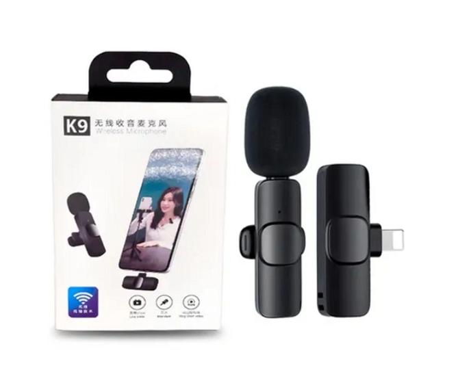 Microfone Lapela Sem Fio Bluetooth Compatível com Sistema IOs - K9 Menor preço em Microfone Lapela Sem Fio Bluetooth Compatível com Sistema IOs - K9