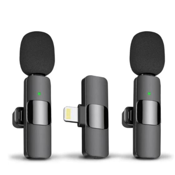 Imagem de Microfone Lapela Sem Fio Duplo Wireless Vídeo Alta Qualidade