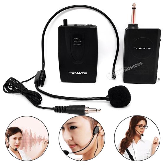 Microfone Moeda Microfone Lapela Sem Fio Headset Cabeça Profissional Antena Wireless ...