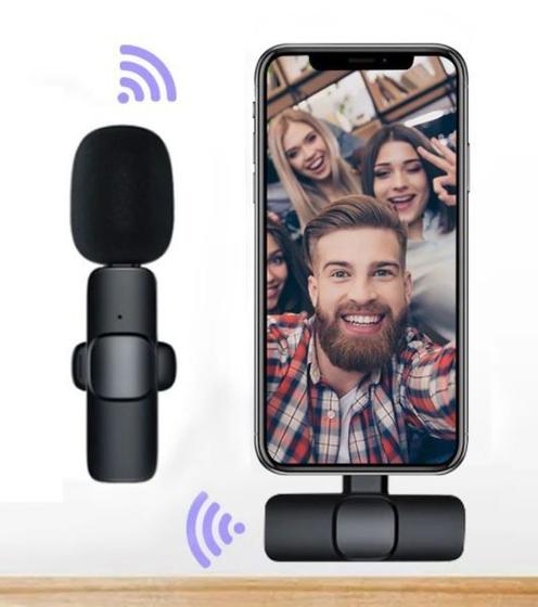 Imagem de Microfone Lapela Sem Fio P/ Android Usb Type C Profissional