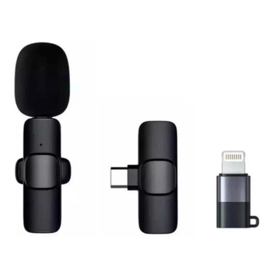 Imagem de Microfone Lapela Sem Fio Profissional Smart Android e IOS - K8