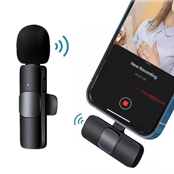 Imagem de Microfone Lapela Sem Fio USB Tipo C para Celular Android - RV