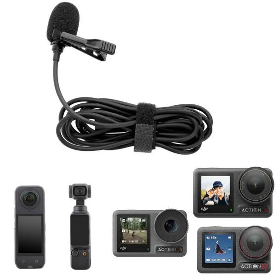Imagem de Microfone Lapela USB-C para DJI Action 2, 3, 4. 5 e Pocket 3
