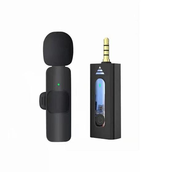 Imagem de Microfone Lapela Wireless Sem fio P3 3,5mm P/ Cameras Celulares Computadores Etc. Plug In Play