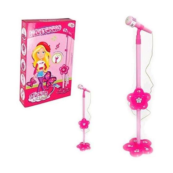 Imagem de Microfone Musical Infantil Com Pedestal Glam Girls