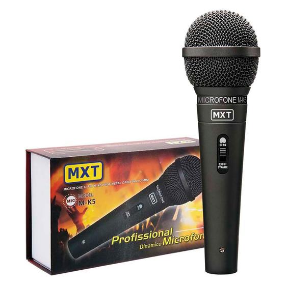 Imagem de Microfone MXT M-K5 Preto Metal com Fio 3 Metros 541022