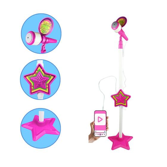 Imagem de Microfone P/Criança Infantil C/Pedestal/MP3 Conecta Celular