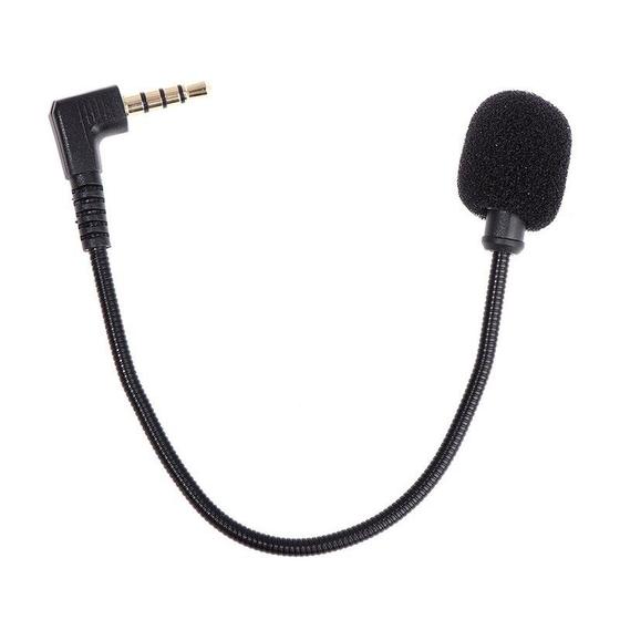 Imagem de Microfone P3 com Haste Flexível Preto 18cm para Celular Computador Câmera Headset