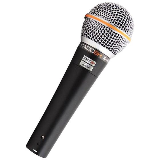Imagem de Microfone Profissional Com Fio Dinâmico Preto K-58A Kadosh