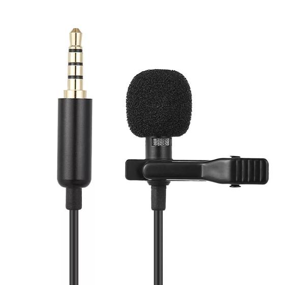 Imagem de Microfone profissional de lapela para celular notebook 3,5mm