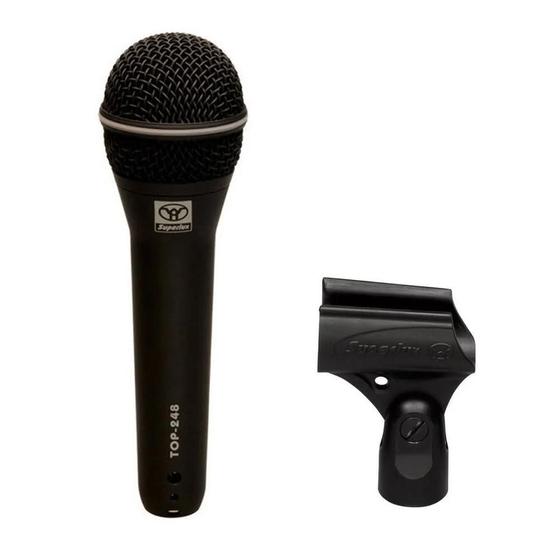 Imagem de Microfone Profissional de Mão para Vocal com Fio Dinâmico Supercardióide TOP-248 Superlux Original