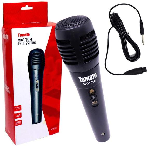 Imagem de Microfone Profissional Dinamico Com Fio 2,5 MTS Tomate MT-1010