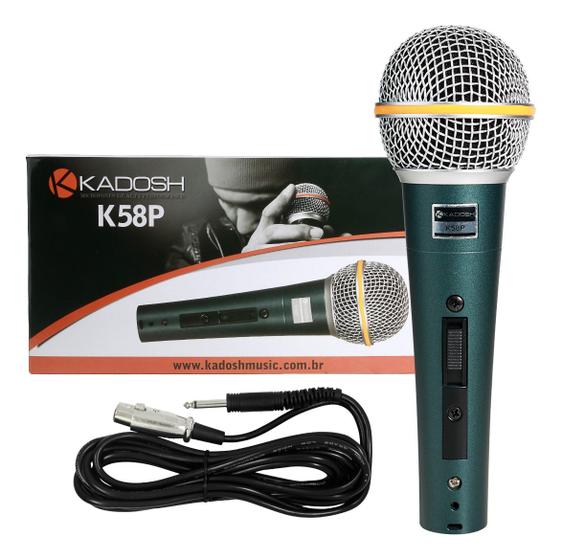 Imagem de Microfone Profissional Dinâmico Kadosh K58p Com Cabo 4,5m Nf
