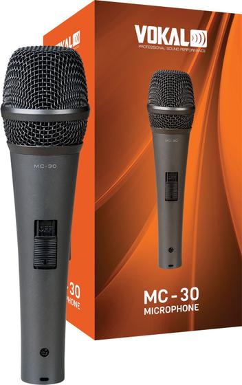 Imagem de Microfone Profissional Dinâmico Vokal Mc30 Cabo + Cachimbo