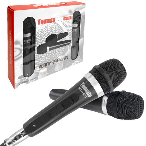 Imagem de Microfone Profissional para Karaokê e Caixa Amplificadas - 2 Unidades