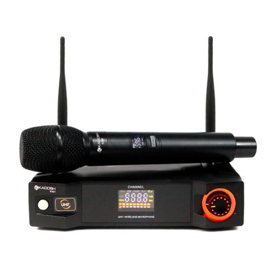 Imagem de Microfone Profissional Sem Fio Kadosh 401m UHF Dinâmico Cardioide 1 Microfone de Mão K401m