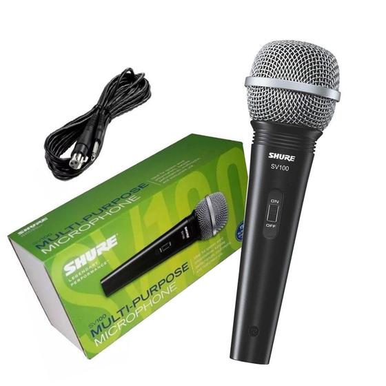 Imagem de Microfone Profissional Shure SV100 com Cabo